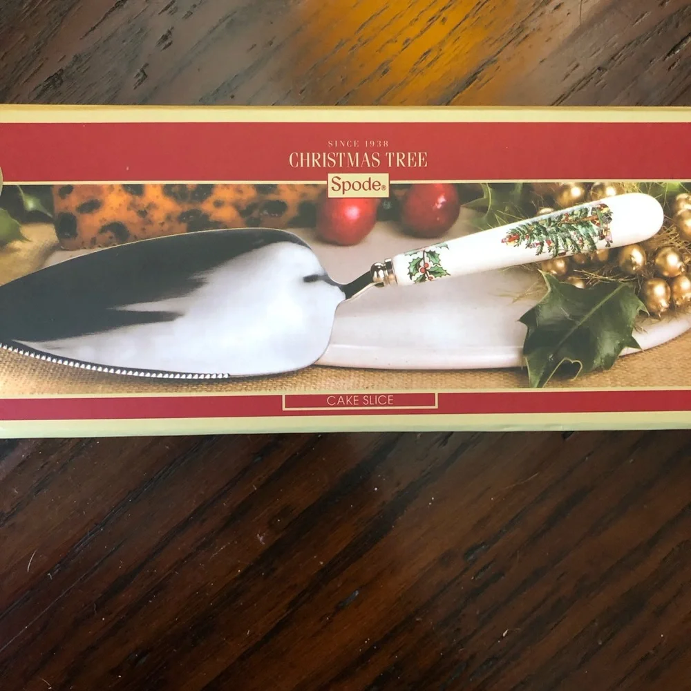 Spode Christmas Tree Cake Knife Server
